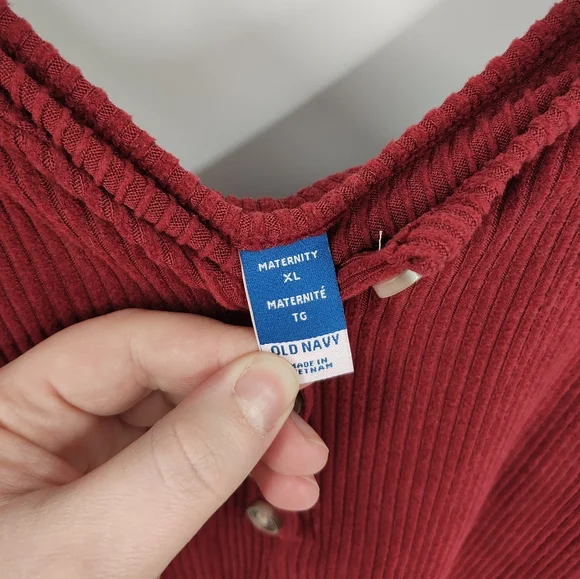 Old Navy Red Ribbed Jumpsuit - Picture 3 of 5
